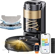 Proscenic Q20 Plus Robot Aspirateur Laveur 10000Pa avec Station Sans Sac Vidage Automatique,200Min Aspirateur Robot et Serpillière,Nav Lidar Cartographie,Évitement d'obstacles,Pour Poils Animaux Tapis - Image 1