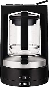 Krups KM468910 T8 Filter Coffee Maker | 850 Watts | Auto Shut-Off | 8 to 12 Cups | Illuminated On/Off Switch | Black - Image 1