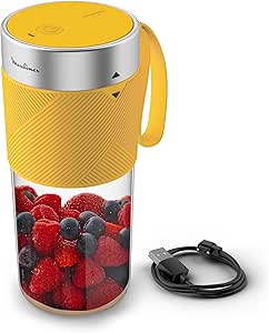Moulinex Lightmix Portable Blender, 300 ml, Powerful, Refillable, Yellow Nest LM1C0210 - Image 1