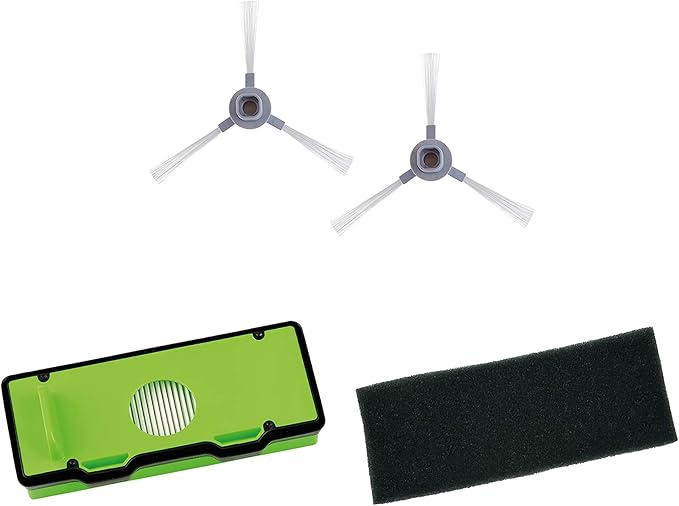 Rowenta 2 x Side Brush Heads and 2 x High Efficiency Filters Compatible with Explorer 80 ZR177002 Robot Vacuum Cleaners - Image 1