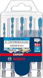 Bosch 5x EXPERT HEX-9 Multi Construction Drill Set (for Concrete, Soft Tiles, mm, Professional Accessory Drill/Impact Driver, Rotary Drills/Screwdrivers) - Image 1