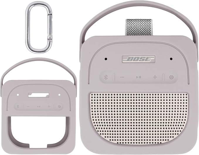 Aenllosi Silicone Protective Case for Bose New SoundLink Micro Portable Bluetooth Speaker (2nd Generation), Case Only, Speaker Not Included, White - Image 1