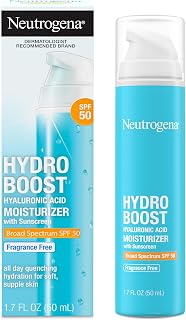 Neutrogena Hydro Boost Hyaluronic Acid Facial Moisturizer with Broad Spectrum SPF 50 Sunscreen, Daily Water Gel Face Moisturizer to Hydrate & Soothe Dry Skin, Fragrance-Free, 1.7 fl. oz - Image 1