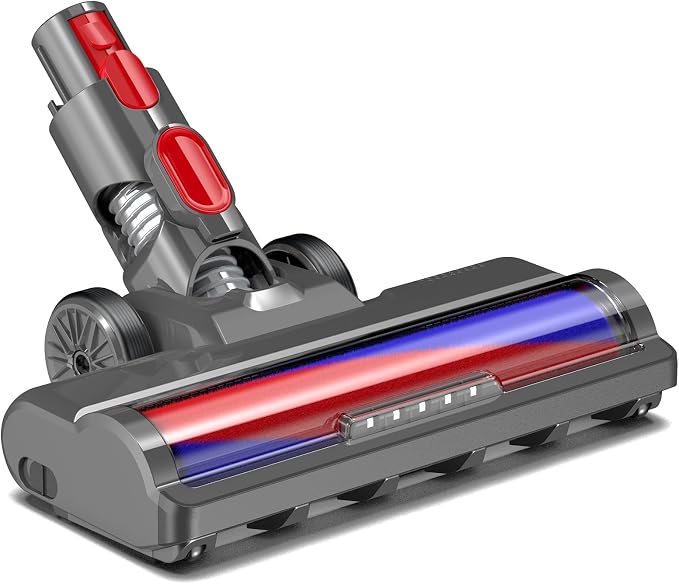 Brush with Soft Roller for Dyson V7 V8 V10 V11 V15 Replacement Floor Tip Soft Roller Replacement Front Lights for Hard Floors like Parquet, Wood Floor, Laminate, Tile - Image 1