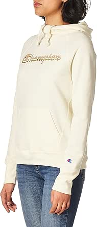 Champion Women's Powerblend Hoodie, Full Script, Natural-586979, X-Small, Natural-586979 - Image 1