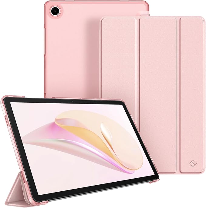 FINTIE Case for Samsung Galaxy Tab A11 Plus (A11+) 11 inch 2025 and Galaxy Tab A9 Plus (A9+) 11 inch 2023, Transparent Frosted Hard Case Cover Slim and Lightweight, Rose Gold - Image 1