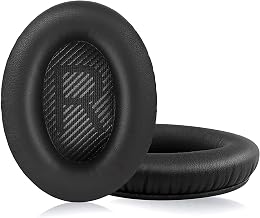Coussinets d'oreille, Casque Coussinets Oreillettes de Remplacement pour Bose QuietComfort 35 QC35 Coussinets de Rechange Professionnels pour QC35II QC25 QC15 Ae2 Ae2w SoundTrue SoundLink Schwarz - Image 1