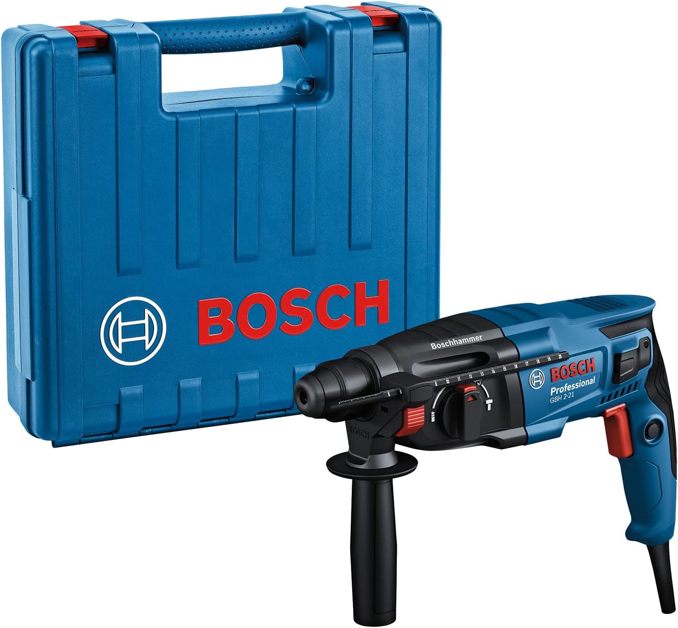 Bosch Professional hole punch GBH 2-21 (with SDS plus, auxiliary handle, cloth, depth stop, case) - Image 1
