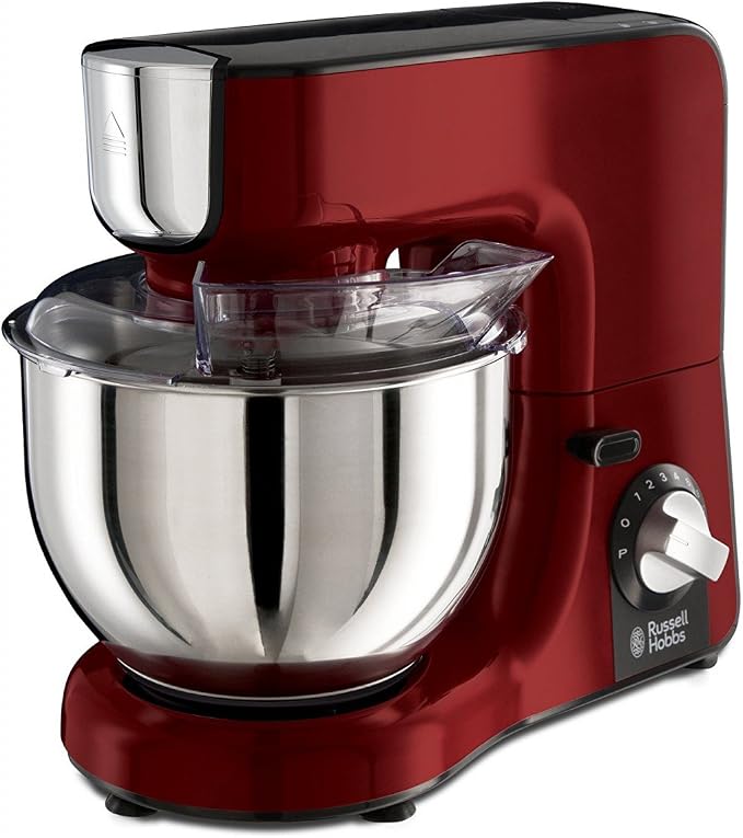 Russell Hobbs Multi Mixer [kneader, mixer & blender] Desire Red (3 whisks: heavy pasta mixer, dough hook, stainless steel whisk, 1.5L blender bowl, 10 speeds, anti-spatter) 23480-56 - Image 1