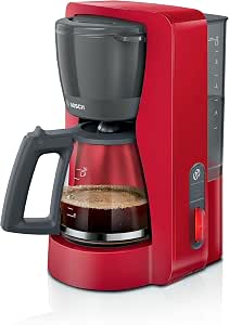 Bosch MyMoment TKA3M134 - Drip Coffee Maker - Removable Water Tank - Automatic Shut-Off - AromaPlus - Anti-Drip Function - Keep Warm - Easy Descaling - Colour: Red - Image 1