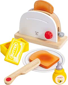 Hape Children's Toaster – Imitation Breakfast Game – Children 3 Years and Up – Realistic Kitchen Accessories – Eco-friendly Materials – Toaster, Bread Toasts, Butter - Image 1