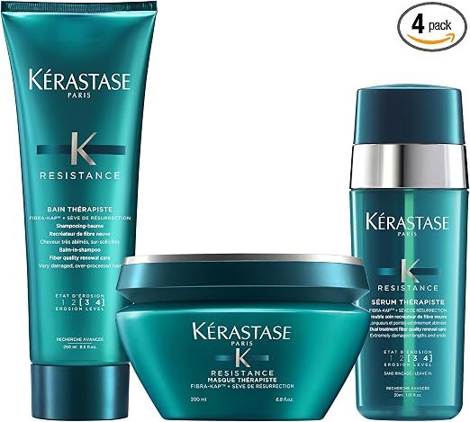 KÉRASTASE - Therapist Resistance Routine for Coloured Hair - Repairs & Strengthens - FIBRA-KAP™ Technology & Resurrection Sap - Image 1