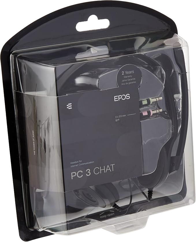 Sennheiser PC 3 Chat Headphones – Plug & Play Solution, Noise Cancelling Microphone, Black - Image 1