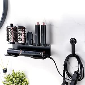 Bathroom Storage Organiser Bathroom Accessory Black Bathroom Organizer Bathroom Storage Door Hair Dryer - Image 1