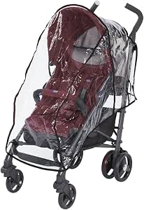 Chicco Liteway 3 Compact Lightweight Folding Pushchair with Protection Bar and Pram Position, Folding Umbrella, Convertible Hood from Birth to 22 kg – Red Berry - Image 1