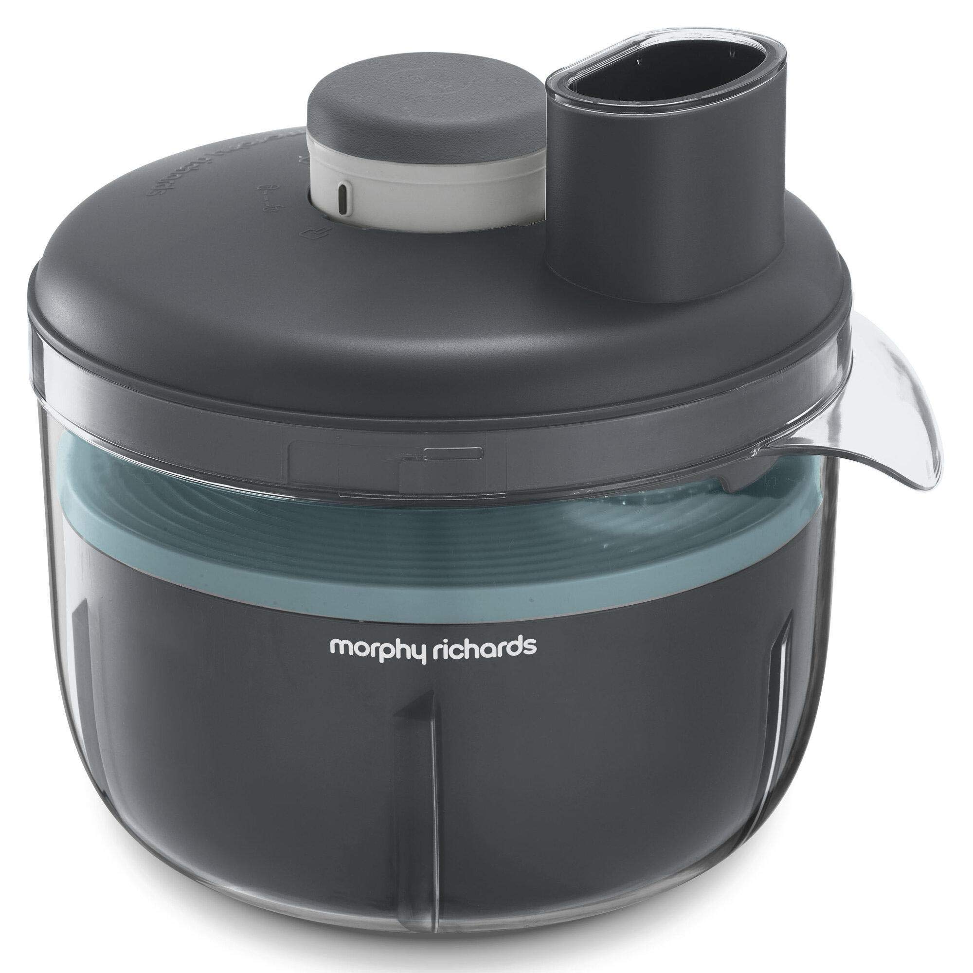 Morphy Richards Prepstar 401014 Compact Food Processor BPA Free 4 Litre Capacity 1.6 L 6 Positions Grey - Image 1