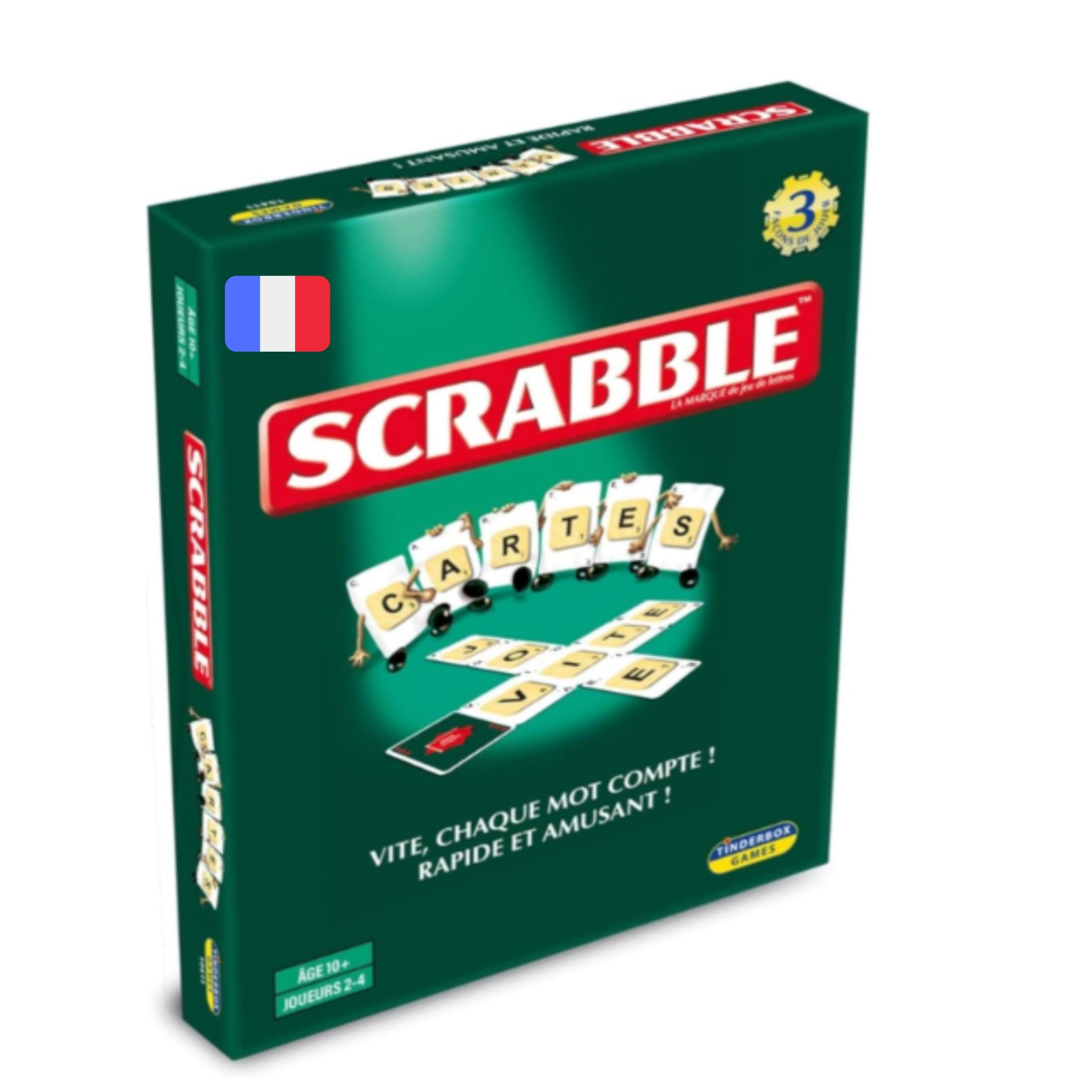 Megableu - Scrabble in Cards - Redefine the Fun of Letters Game with Innovative Cards - Classic Board Game for Adults & Children from 10 Years Old - 3 Modes - 2 to 4 Players - French - Image 1