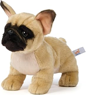 Uni-Toys French Bulldog (Beige) – Without Lead – 26 cm (Length) – Plush Dog – Soft Toy - Image 1