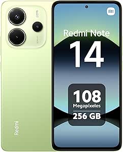 XIAOMI Redmi Note 14 Smartphone, 8+256GB, Green, 108MP AI Camera System, 5500mAh Battery, 120Hz Eye Care Display, AI Features (No Charger Included) - Image 1