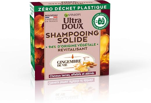 Garnier Ultra Doux Solid Shampoos Revitalizing Solid Shampoo with Ginger/Almond Oil Organic - Image 1