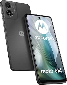 Motorola Moto E14 (2/64 GB, 5000 mAh Battery, 6.56' HD+ 90 Hz Screen, 13Mp Camera, Unisoc T606 Processor, Dual Sim, Android 14 (Go Edition)), Charcoal Grey - Image 1