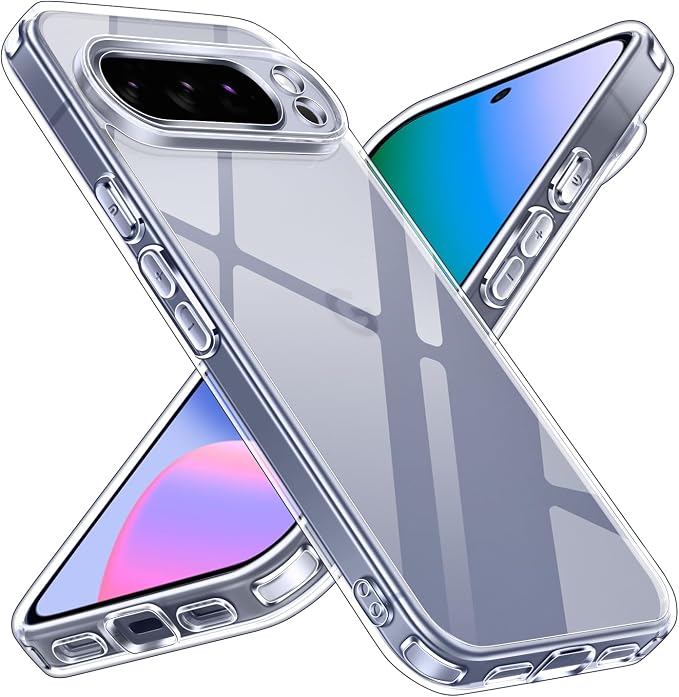 ivoler Anti-yellowing HD Clear Case for Google Pixel 10 Pro XL, [Military Protection] Slim Transparent Shockproof Silicone Protective Case, Hard PC Bumper Cover - Image 1