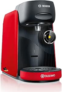 Bosch Tassimo Finesse Friendly Multi-Drink Coffee Machine, TAS163E, Over 70 Hot Beverages, IntensityBoost, Coffee Pod Maker, Intellibrew, Red - Image 1