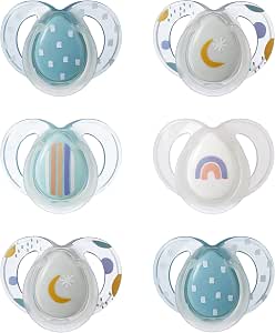Tommee Tippee night pacifier, 6-18 months, glow in the dark dummies with reusable sterilization capsule - Image 1