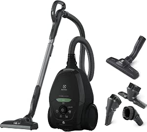 Electrolux Pure D8 Green, Sledge Vacuum Cleaner with Bag, Incredibly Quiet, 57dB, Eco-Friendly, 75% Recycled Materials, Multi Surfaces, Intelligent Automatic Power, PD82-Green, Black - Image 1