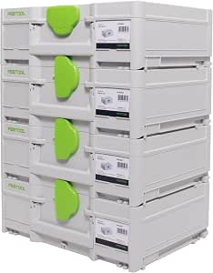 Festool Systainer SYS3 Tool Case M 137 (4 x 204841) 10.4 Litres 396 x 296 x 137 mm Set of 4 - Image 1