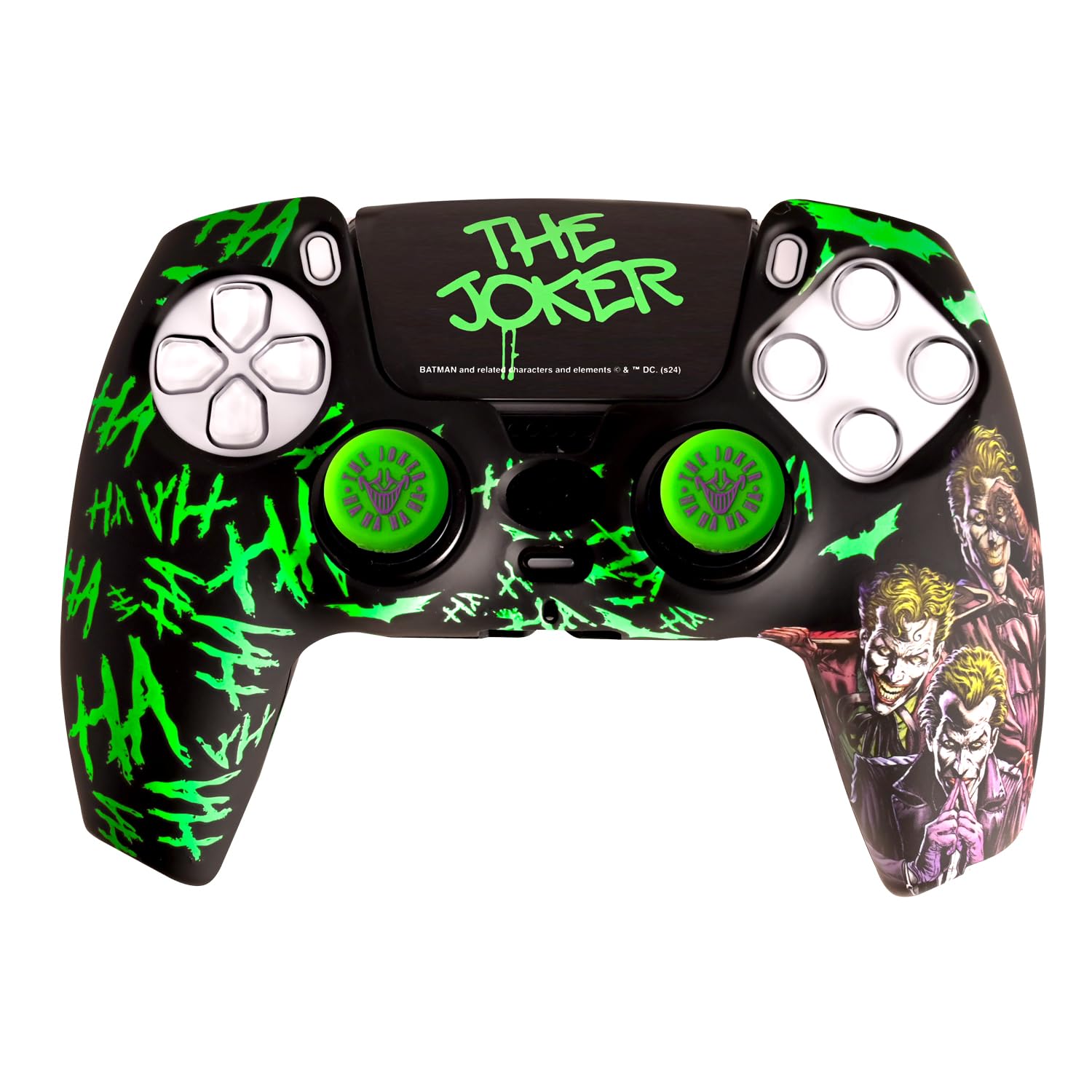FRTEC Joker Combo Pack PS5 Controller, Hard Shell + Grips + Touchpad Sticker for DualSense, PS5, Officially Licensed - Image 1