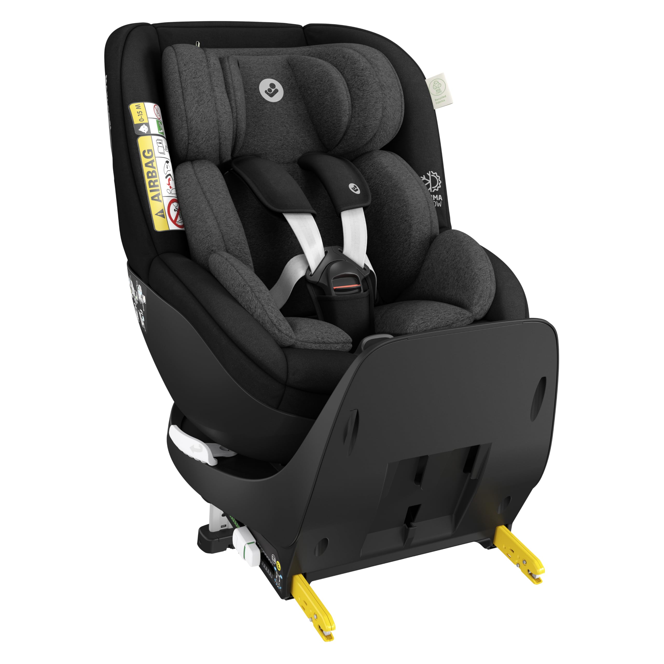 Maxi-Cosi Mica Pro Eco i-Size 360° Swivel Car Seat, 0-4 Years (40-105 cm), ClimaFlow, G-CELL Side Impact Protection, 100% Recycled Fabrics, Adjustable Headrest, ISOFIX, Authentic Black - Image 1