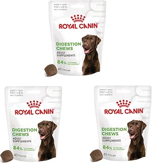 Digestion Chews Adult Supplements | Pack of 3 | 3 x 160 g | Food Supplement for Adult Dogs | to Support Normal Digestion and Gut Flora - Image 1