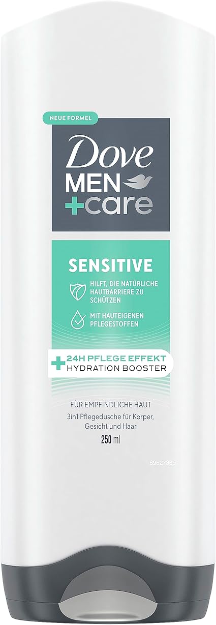 Dove Men+Care 3 in 1 Body Wash Face & Hair for Sensitive & Dry Skin 250ml 1 Piece - Image 1