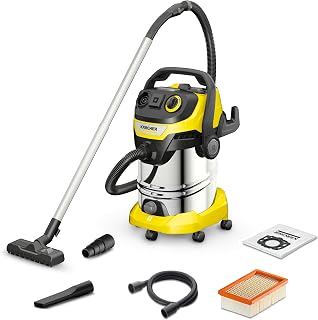 Kärcher Aspirateur eau et poussières WD 6 P S V-30/6/22/T, Fonction Soufflerie, Puissance: 1300 W, Contenitore in Inox: 30 l, Flexible d'aspiration: 2,2 m, Avec Prise - Noir, Jaune - Image 1