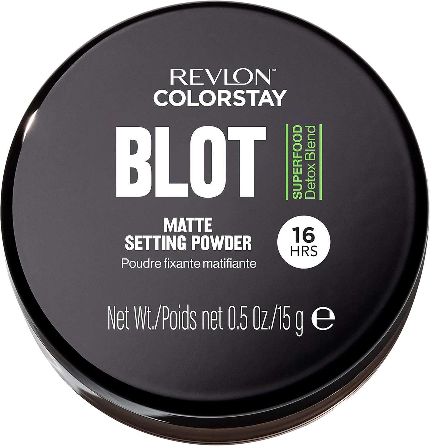 Revlon ColorStay Blot Face Powder, poudre matifiante, flouteur et absorbante de sébum, poudre fixatrice, absorbe le sébum, floute les imperfections et réduit l’apparence des pores, 14 g. - Image 1