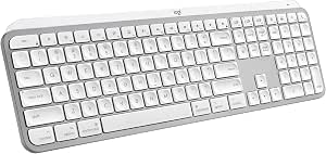 Logitech MX Keys S for Mac, Wireless Keyboard, Smooth, Precise Typing, Programmable Keys, Backlit, Bluetooth Rechargeable USB-C for MacBook Pro, Macbook Air, iMac, iPad, AZERTY FR, Light Grey - Image 1