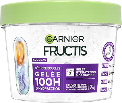 Garnier Fructis Method Curls - Hydration & Definition Hair Jelly for Curly Hair - Enriched with Hyaluronic Acid and Slimming Agent - For All Types of Curls - 370 ml - Image 1
