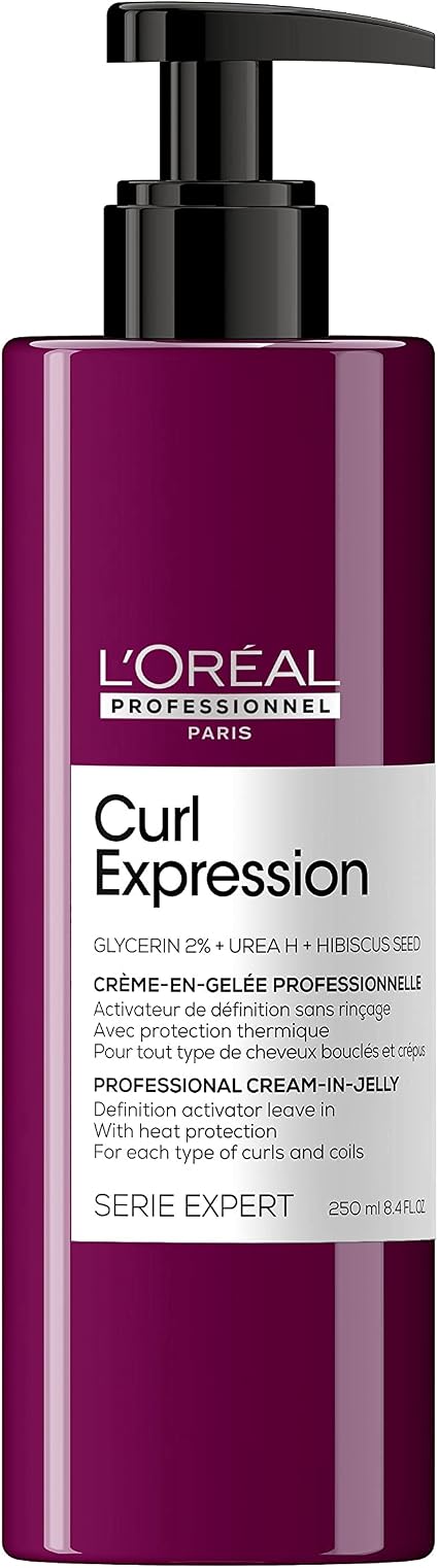 L'Oreal Professionnel Curl Expression Leave-In Curl Activating Jelly Cream Defines Curly & Kinky Hair - Thermoprotective Effect Up to 230°C - 250 ml - Image 1