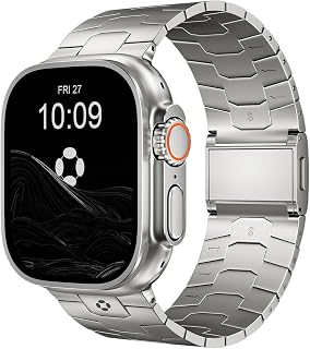 Bracelet en Titane pour Apple Watch ULTRA & ULTRA 2 - Bracelet Apple Watch ULTRA 49mm Réglable - Revêtement DLC - Titane Pur Léger - Image 1
