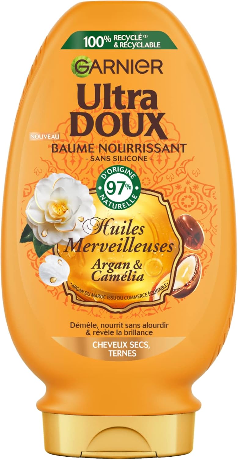 Garnier Ultra Doux Après-Shampooing huile d'argan camélia 250 ml - Image 1