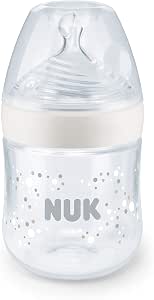 Nuk Nature Sense Baby Bottle 0-6 Months Size S Temperature Control Silicone Nipple BPA-Free Anti-Colic Valve, Clear, 150 ml - Image 1