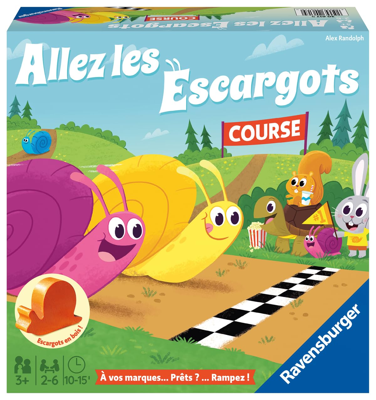 Ravensburger - Allez Les Escargots - Board Game 3 Years and Up - Snails Race - 2 to 6 Players - 20617 - French Version - Image 1