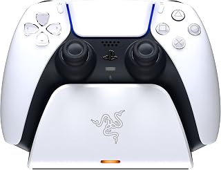 Quick Charging Stand for PS5 Controller (Fast Charging, USB Powered, One-Hand Navigation) White - Image 1