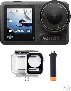 DJI Osmo Action 4 Diving Bundle - Waterproof Action Camera, Underwater Video, Floating Handle and 60m Waterproof Case, D-Log M 10-Bit 1/1.3 Inch Sensor, HorizonSteady 360º, Vlogging Camera - Image 1