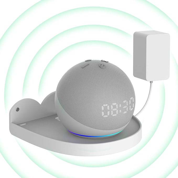 Google Nest WiFi Router Wall Mount + Access Point - Accessory with Built-in Cable Management - No Screws Needed - Speaker Accessories (White, JT01) - 1 Piece - Image 1