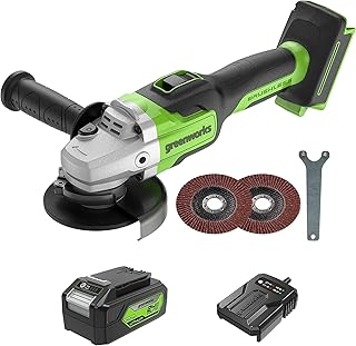 GD24AGK4 Cordless Angle Grinder, 125mm Disc Blade, 10500rpm, Left or Right Handed, 24V 4Ah Battery and Charger, Tools, Amazon Exclusive - Image 1
