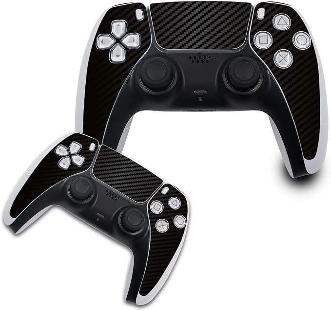 Finest Folia, Design Cover R140 | Vinyl Sticker Protective Film | Anti-Scratch | Compatible with PS5 | for Game Console Controller Housing (Controller Game, #8, Carbon Black) - Image 1