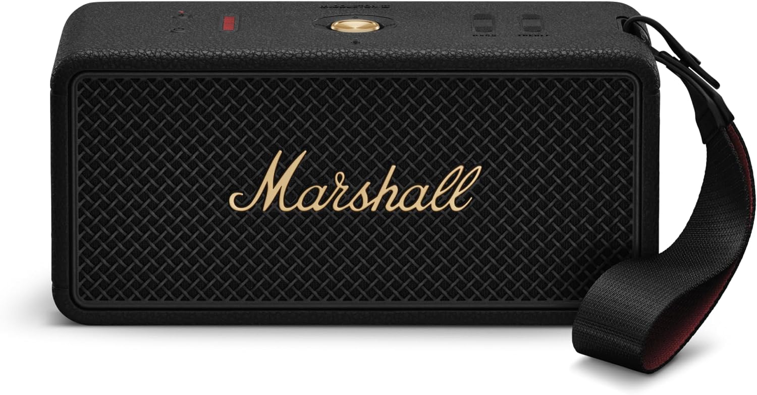 Marshall Middleton II Enceinte Bluetooth Portable Plus de 30 Heures d'autonomie, étanchéité IP67 - Noir et Laiton - Image 1