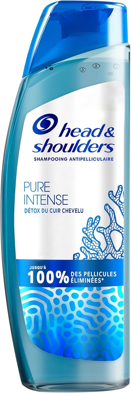 Head & Shoulders Pure Intense Scalp Detox Shampoo 250 ml, With Marine Minerals, For Oily Scalp, Up To 100% Dandruff Eliminated - Image 1